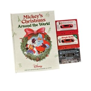 Disney Festive Pop-Up Book and Cassette Set - Red and White